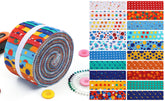 CraftsFabrics Childhood Memories Jelly Roll 20pcs – 100% Cotton Precut Fabric Strips